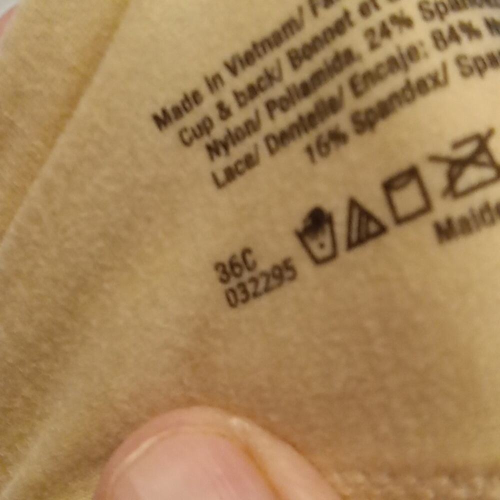 Maidenform Women's Cream underwire padded 36C bra. Comfortable,Sexy. - Picture 5 of 6